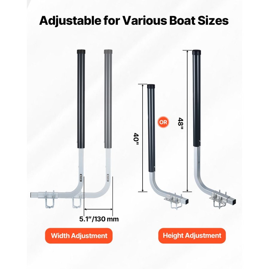 VEVOR Boat Trailer Guide Poles – 40 in/48 in, 2PCS Steel Set