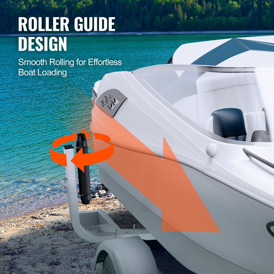 VEVOR Boat Trailer Guide, 52.1 cm Adjustable Design Trailer Guide Poles, 2PCS Rustproof Galvanized Steel Trailer Guide ons, Heavy Duty Roller Guide Design, for Ski Boat, Fishing Boat or Sailboat Trailer