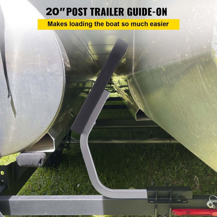 VEVOR Boat Trailer Guide on, 20\", One Pair Trailer Pontoon Bunk Board Guide-ons, Steel Trailer Guides, Complete Mounting Accessories Included, for Ski Boat, Fishing Boat or Sailboat Trailer