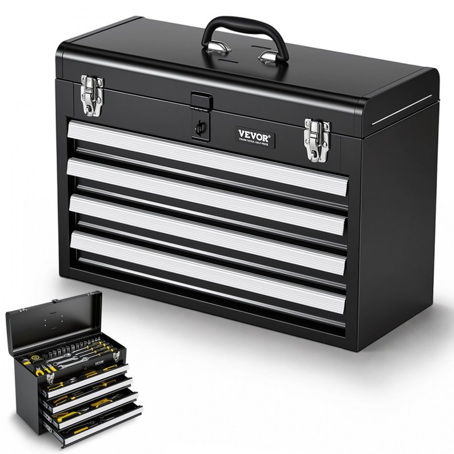 VEVOR Small Metal Tool Box with Drawers – 20.5" Portable