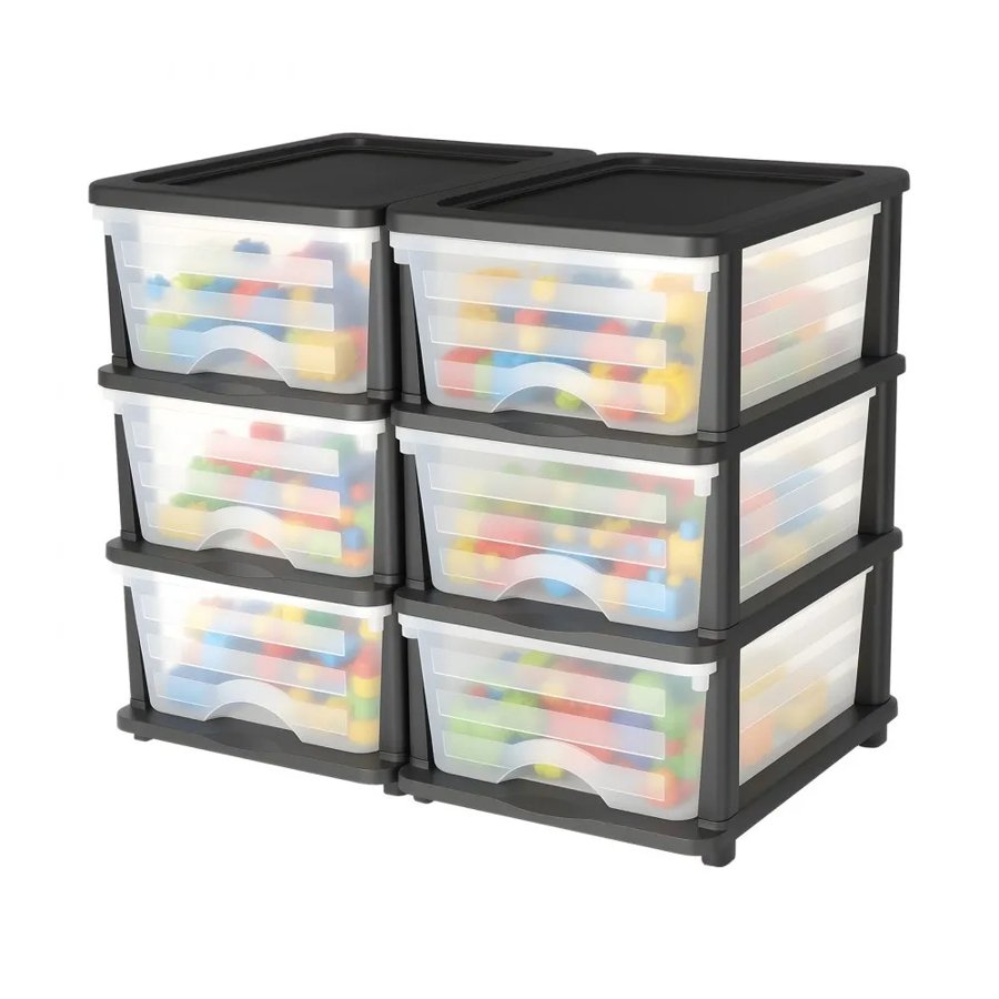 VEVOR 6 Drawer Storage Organizer – 2 Pack, Versatile Layout