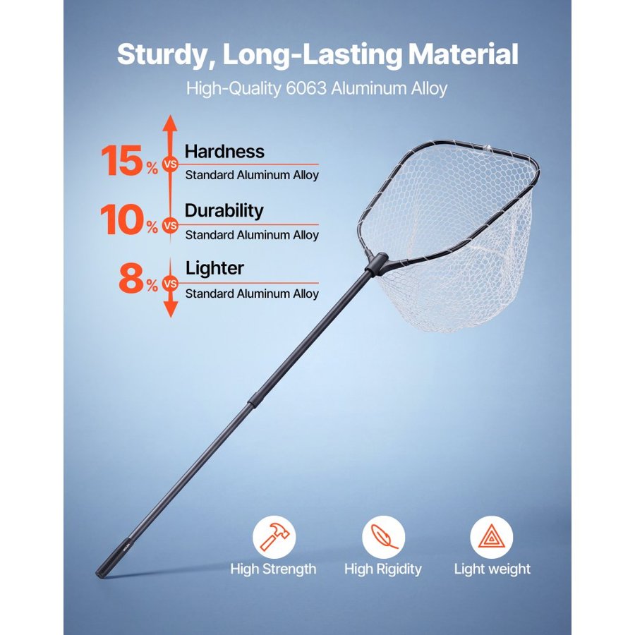 VEVOR Foldable Landing Net – 13.6 kg Load, 6063 Alloy