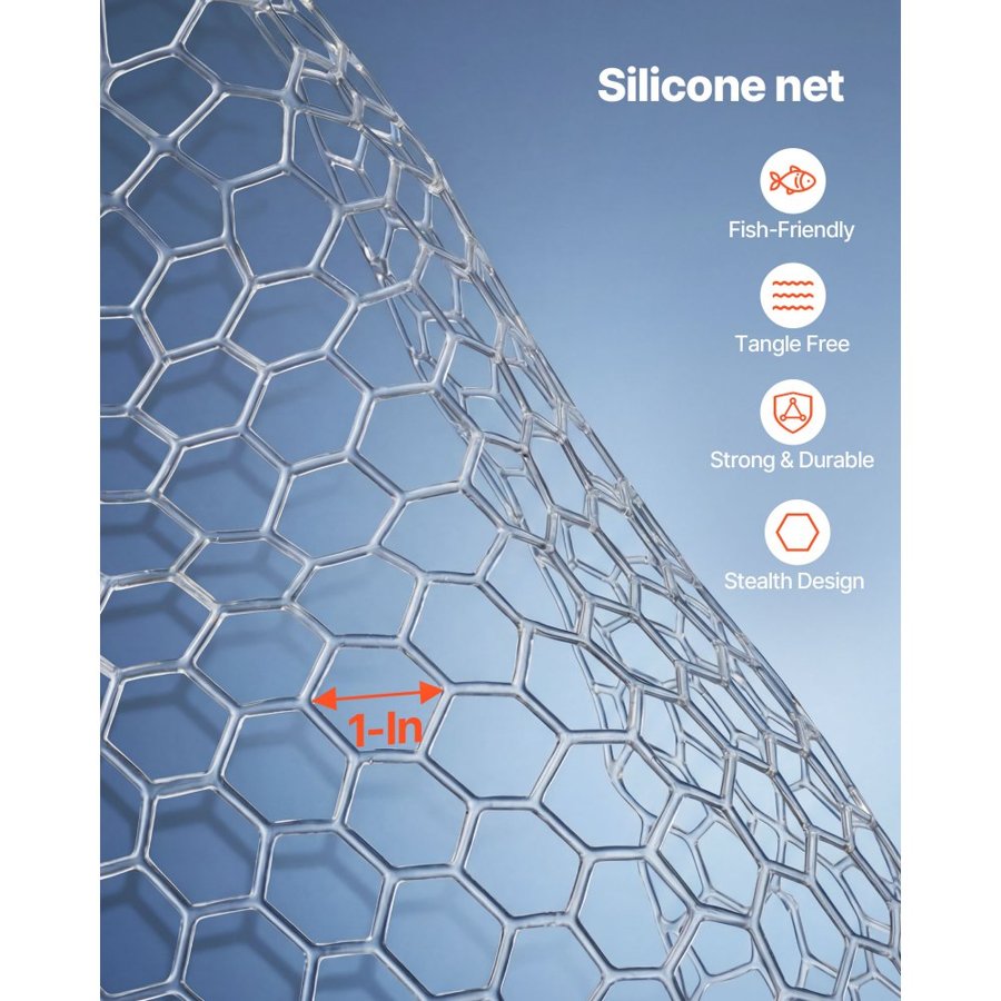 VEVOR Foldable Landing Net – 13.6 kg Load, 6063 Alloy