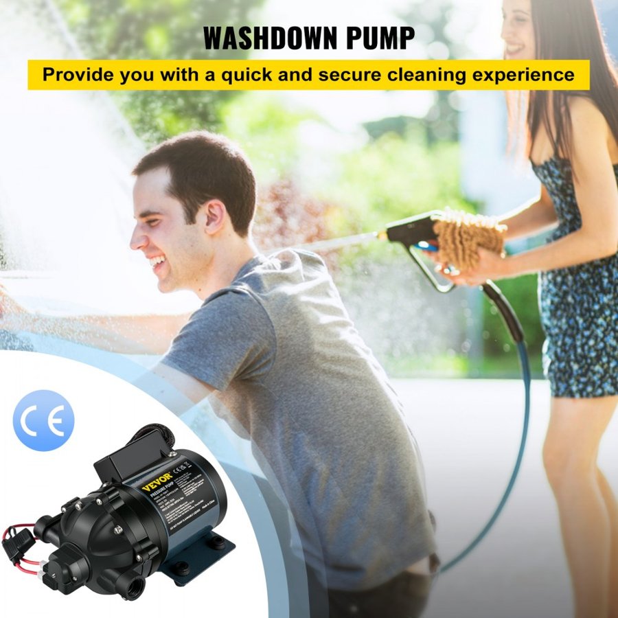 VEVOR Saltwater Washdown Pump – 12V, 7 GPM, 60 PSI, 10 FT