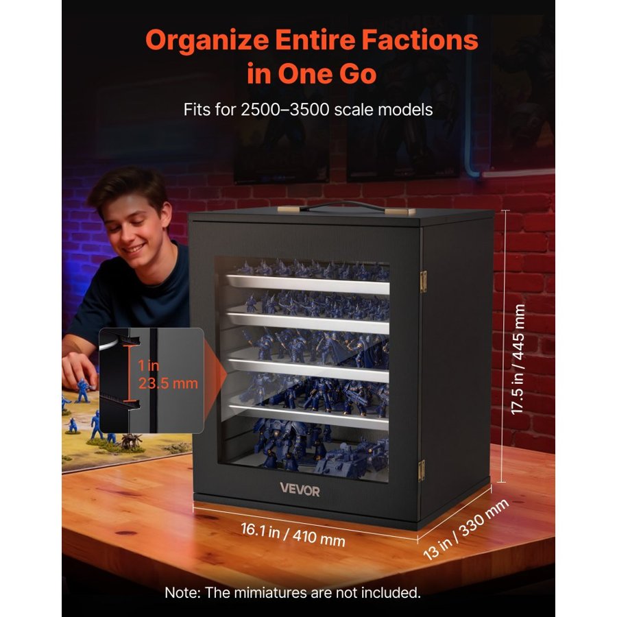 VEVOR Miniature Storage Case – 13 Slots, 1:2500–1:3500
