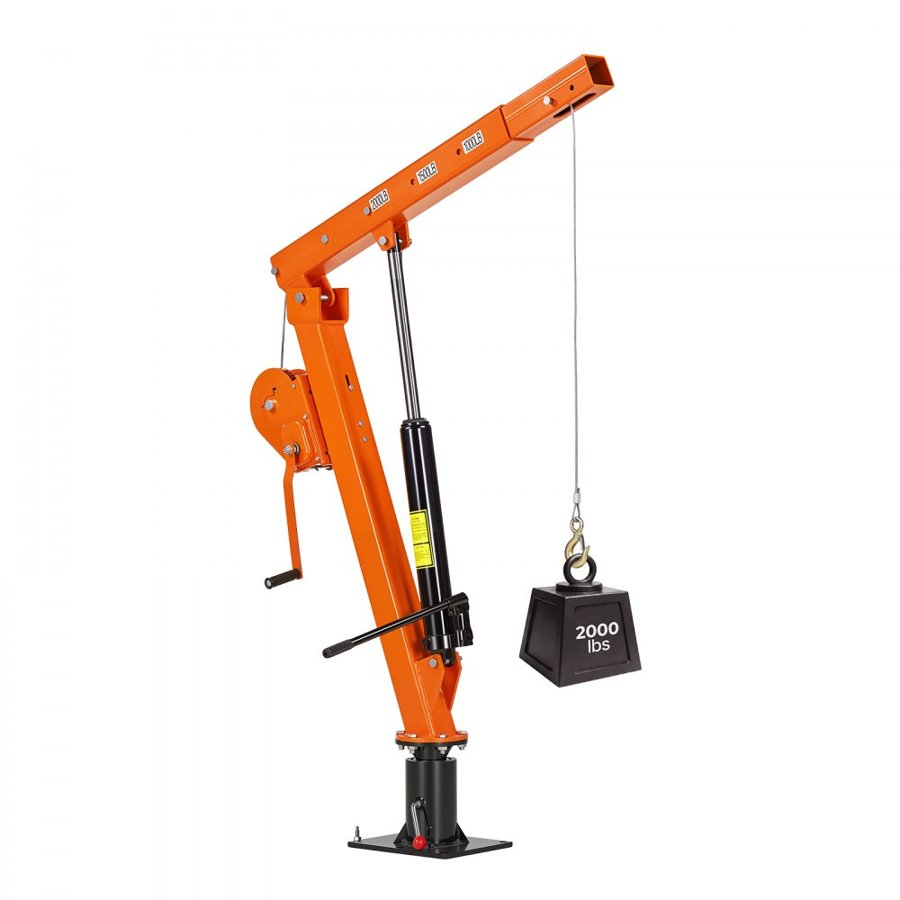 VEVOR Manual Truck Crane – 907.2 kg, 12T Jack, 360° Boom