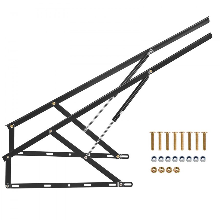 VEVOR Bed Lift, 59x71 in Compatible Bed Size 154 lbs Load Bearing, DIY Wall Bed Mechanical Hardware Kit Vertical Deluxe, Pneumatic Lever Heavy Duty Bed Support, Folding Wall Bed for Guestroom