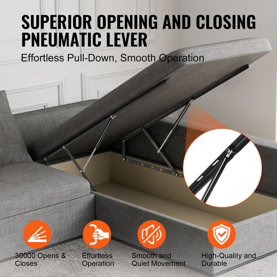VEVOR Mechanical Bed Lift – 59x79", 309 LBS, 30K Cycle Gas