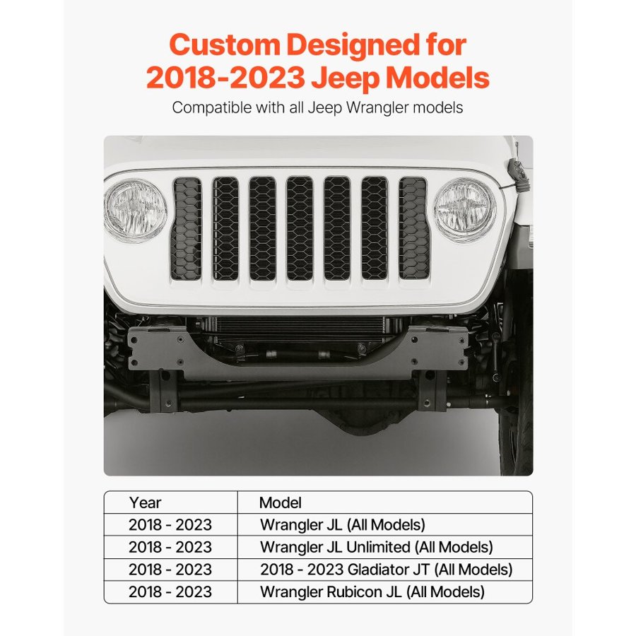 VEVOR Jeep Winch Mount – 12000 lbs, Custom Fit JL/JT Models
