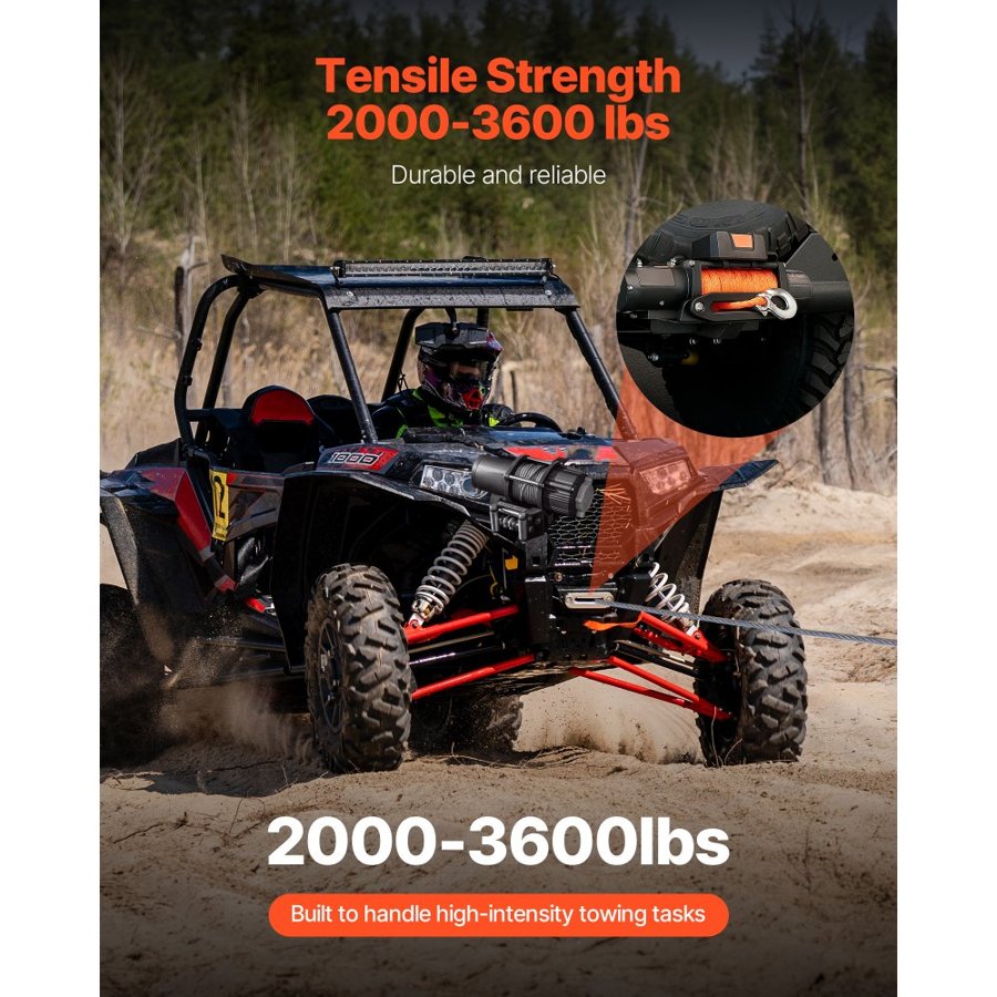 VEVOR Winch Mount, Winch Capacity of 907-1633 kg, Trailer Hitch Winch Mount for Select Polaris Sportsman Models (2009 and Newer), 2 Mounting Hole Design, Powder Coated Steel, Fit for Desert Rescue