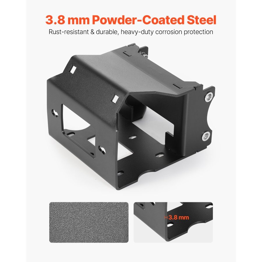 VEVOR Winch Mount, Winch Capacity of 907-1633 kg, Trailer Hitch Winch Mount for Select Polaris Sportsman Models (2009 and Newer), 2 Mounting Hole Design, Powder Coated Steel, Fit for Desert Rescue