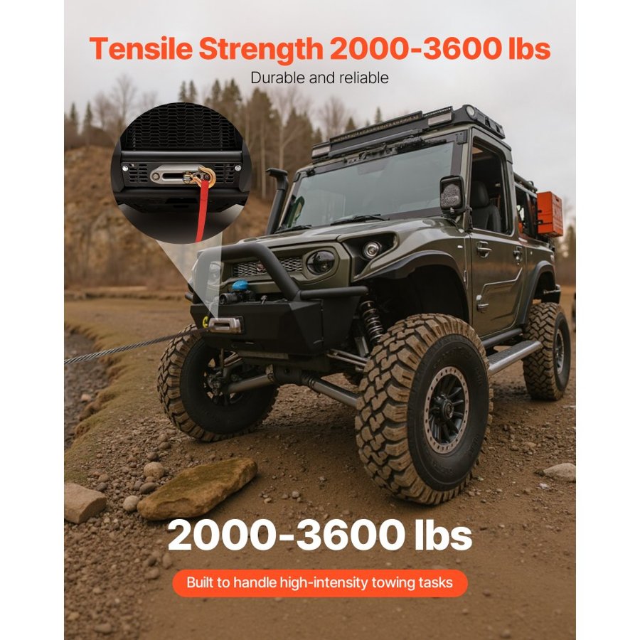 VEVOR Winch Mount, Winch Capacity of 907-1633 kg, Trailer Hitch Winch Mount for Select Polaris Ranger Models (2010-2021), 3 Mounting Hole Design, Powder Coated Steel, Fit for Muddy Road Rescue