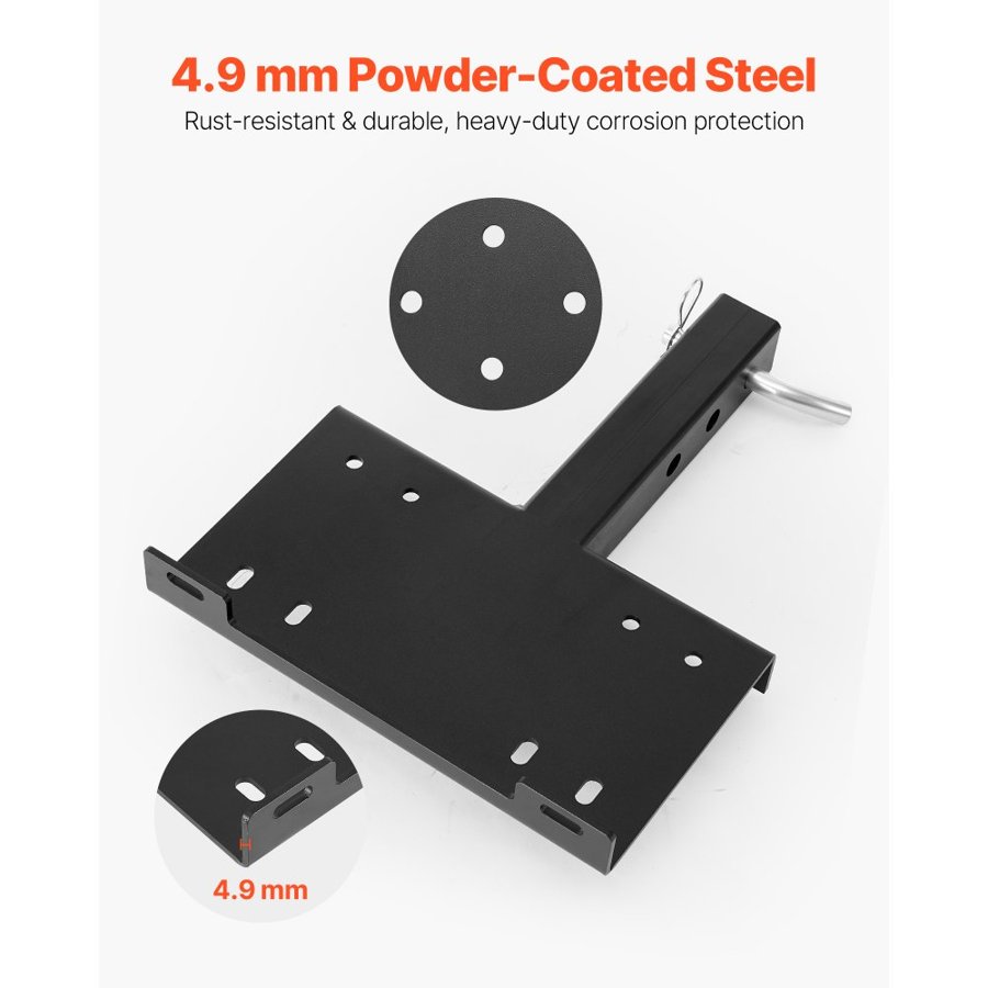 VEVOR Hitch Winch Plate – 15000 LBS, 50.8 mm, 9.6 x 3.9 Inch