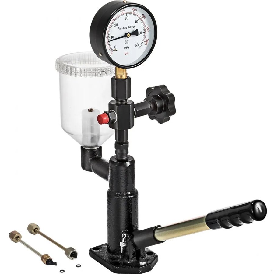 VEVOR 600 Bar Injector Tester 0.8L Fuel Pressure Gauge, Injector Tester with Dual Scale, Injector Tester, Diagnostic Tool for Diesel Engines