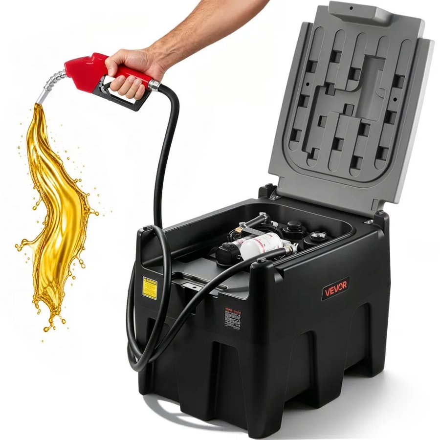 VEVOR Portable Diesel Transfer Tank – 58 Gal, 10.6 GPM