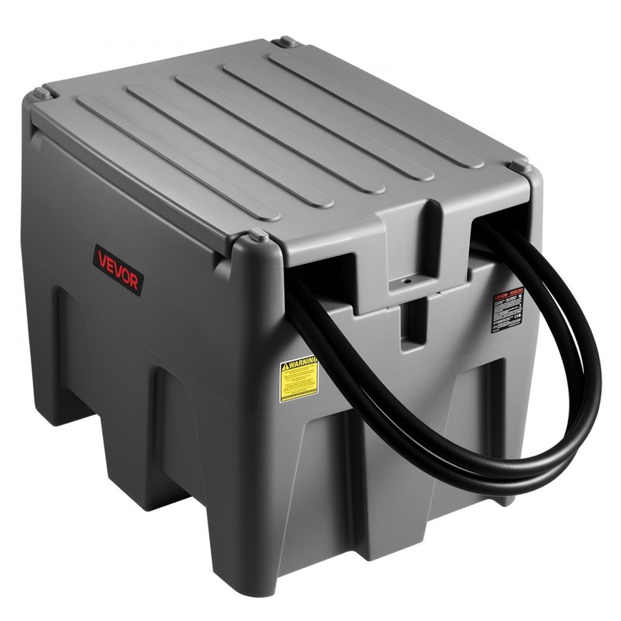 VEVOR Diesel Portable Fuel Tank – 58 Gal, 10.6 GPM, 12V Pump