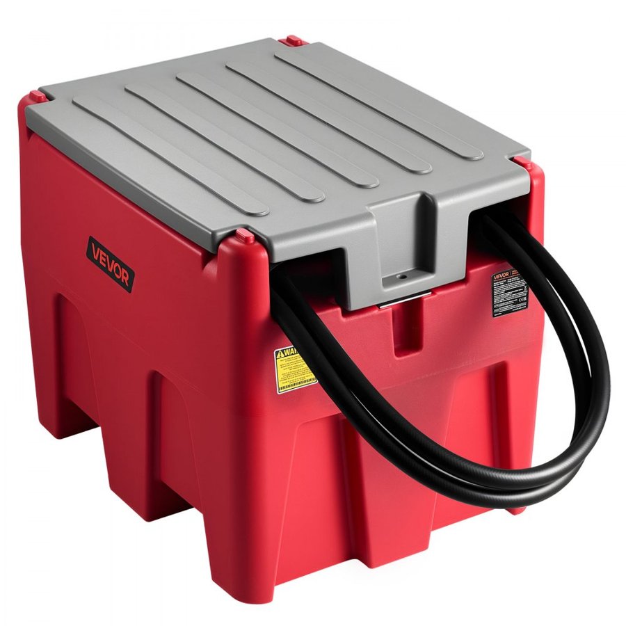 VEVOR Diesel Fuel Portable Tank – 58 Gal, 12V Pump, 10.6 GPM