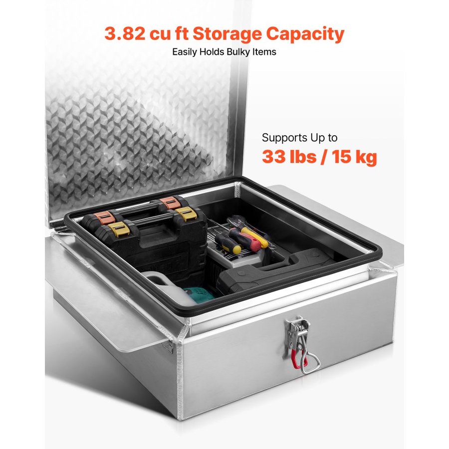 VEVOR Chest Toolbox For Truck – 220 Lbs, Diamond Plate Box