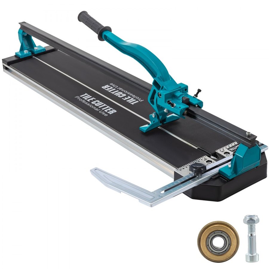 VEVOR 800 mm Tile Cutter Single Rail Manual Tile Cutter 3/5 in Cap w/Precise Laser Positioning Manual Tile Cutter Tools for Precision Cutting