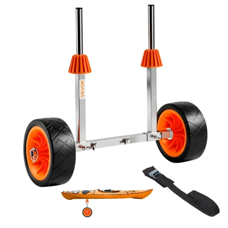 VEVOR Canoe Dolly Cart – 250 lbs, 7.5-Inch Tires, 2.6"-17"