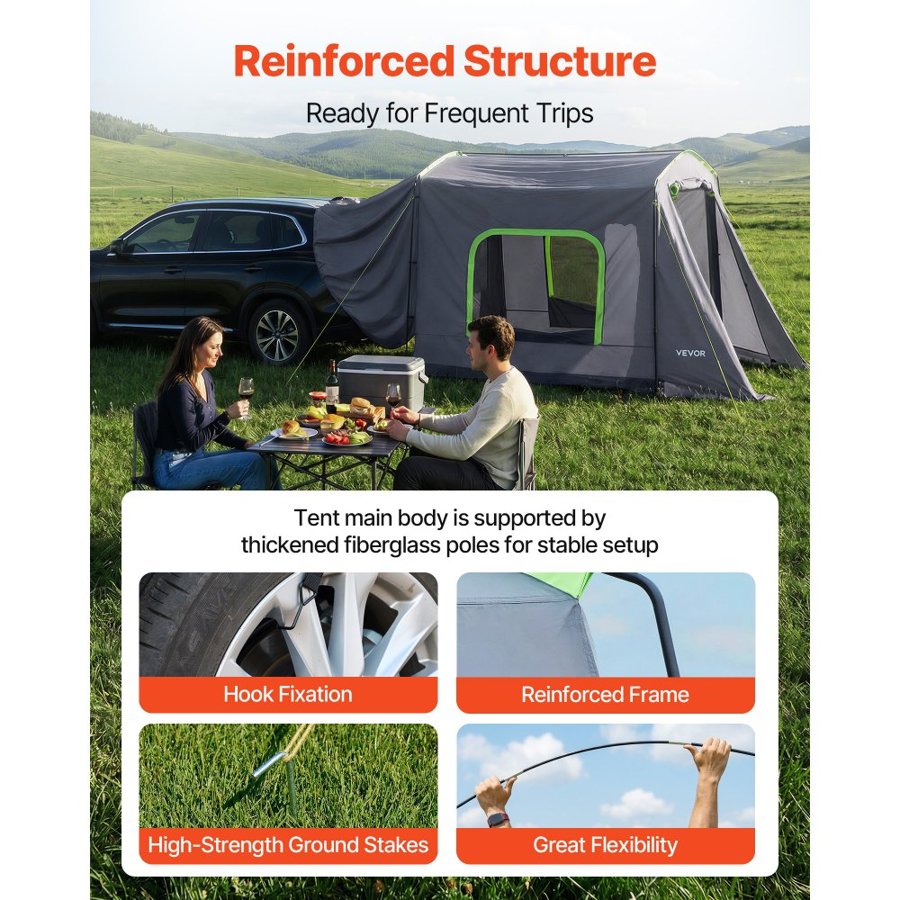 VEVOR Large SUV Tent – 5–9 Person, 3.23x2.44m PU3000