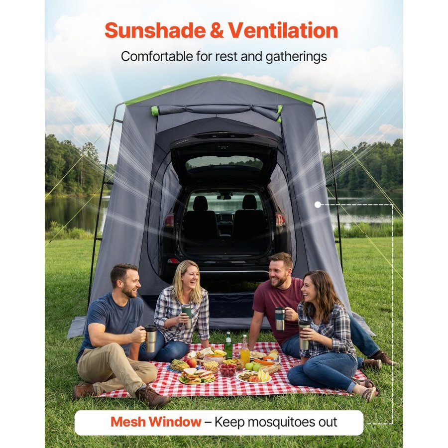 VEVOR Large SUV Tent – 5–9 Person, 3.23x2.44m PU3000