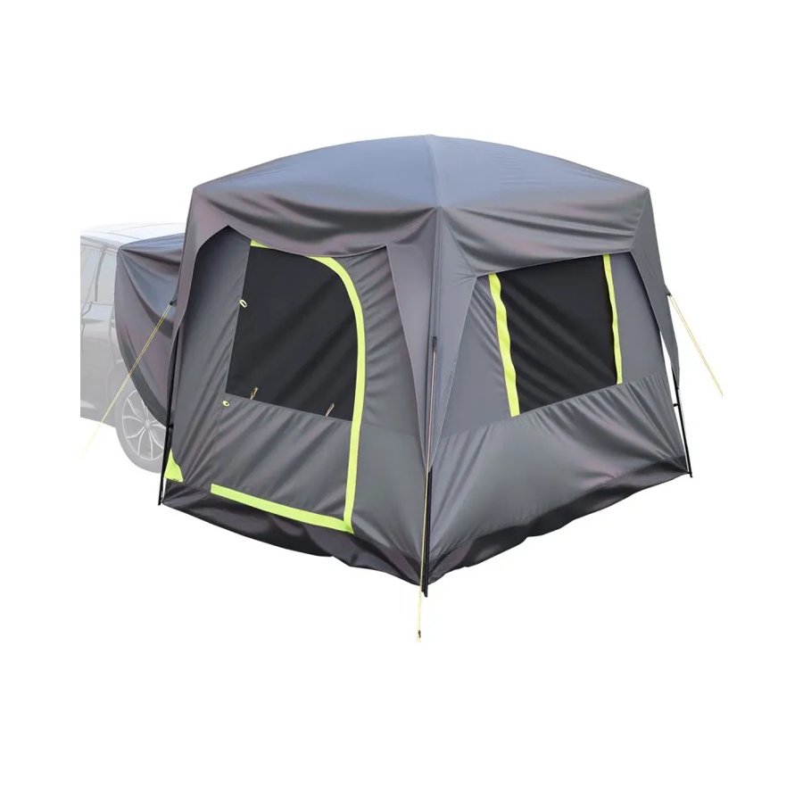 VEVOR SUV Tent for Camping, 10FT L x 8FT W, Waterproof PU2000mm Spacious Double Layer Design for 5-8 Person, SUV Camping Tent with Mesh Windows, Includes Rainfly & Storage Bag, for Outdoor Activities