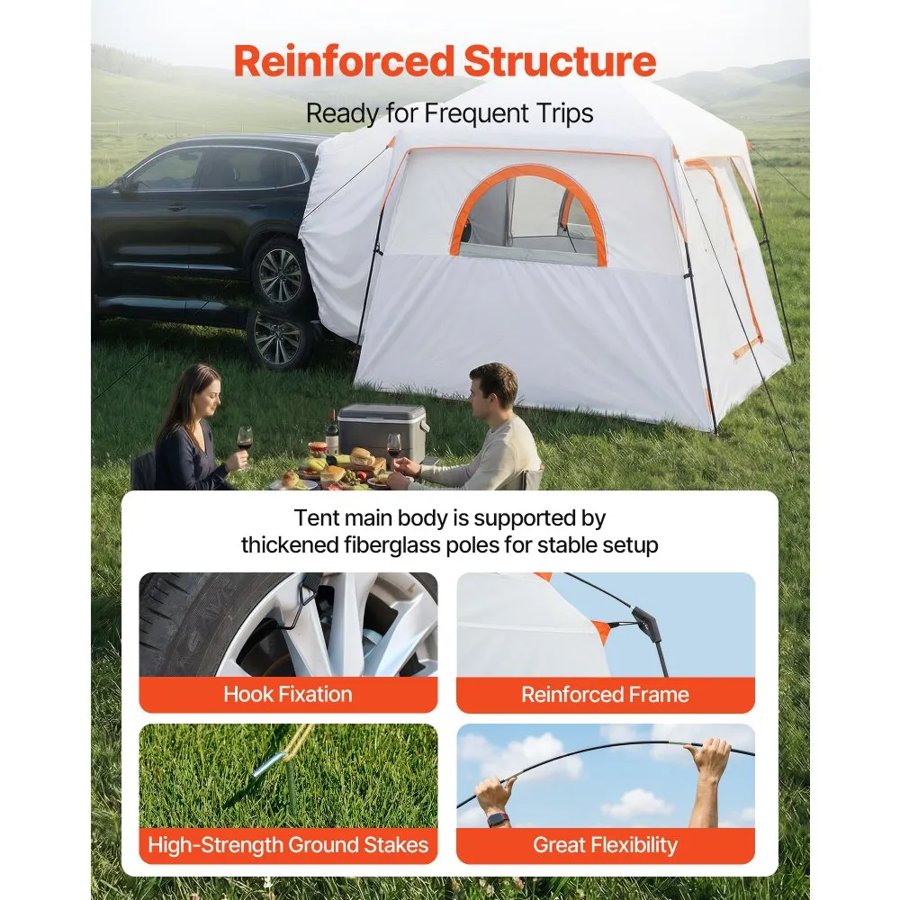VEVOR 6 Person SUV Tent – 3.05x2.74m, PU2000mm, 3-Season