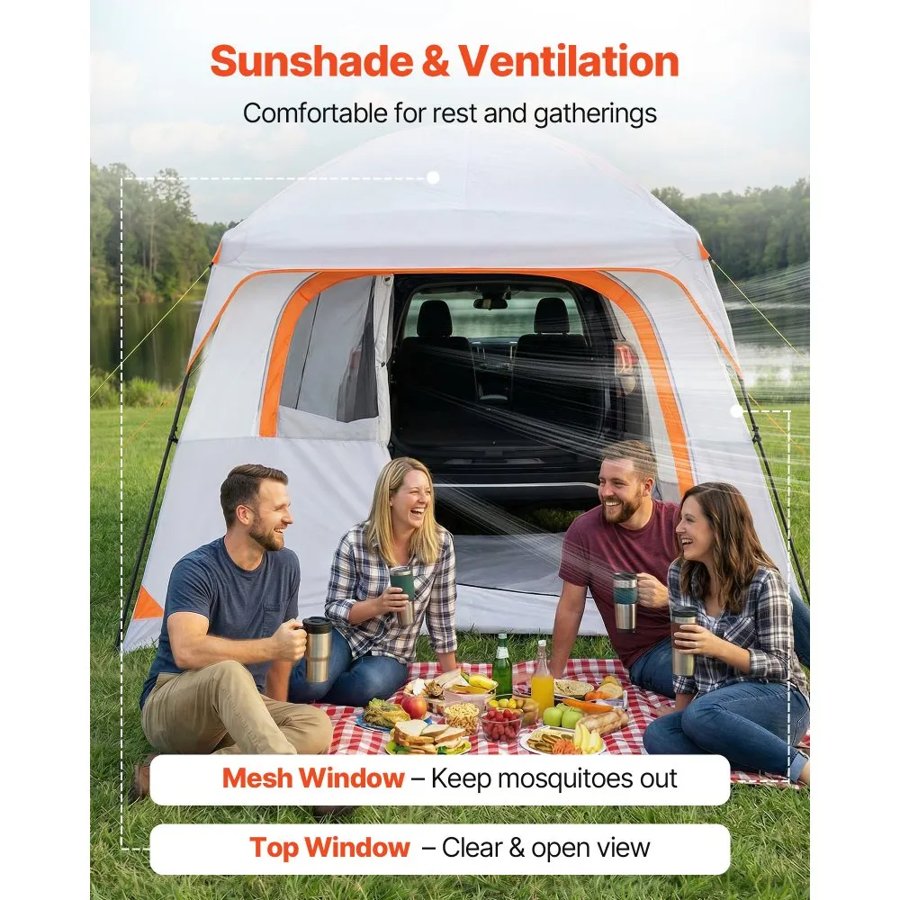 VEVOR 6 Person SUV Tent – 3.05x2.74m, PU2000mm, 3-Season