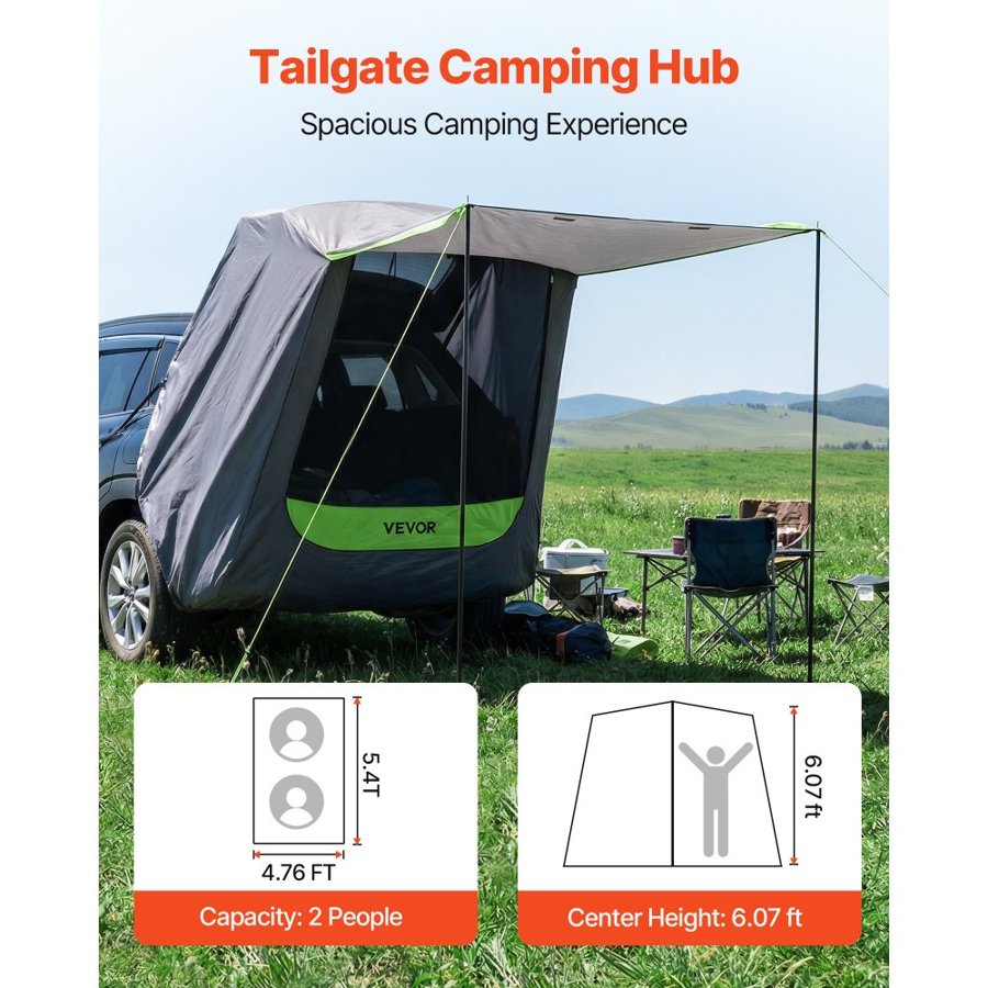 VEVOR SUV Tailgate Tent – All-Season, PU2000mm, Shade Awning