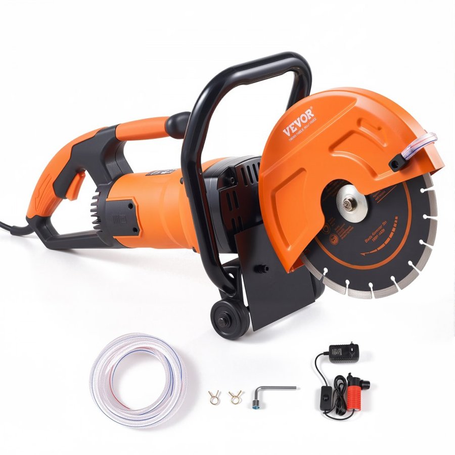 VEVOR Electric Concrete Cutting Saw – 9", 1800W, Wet/Dry