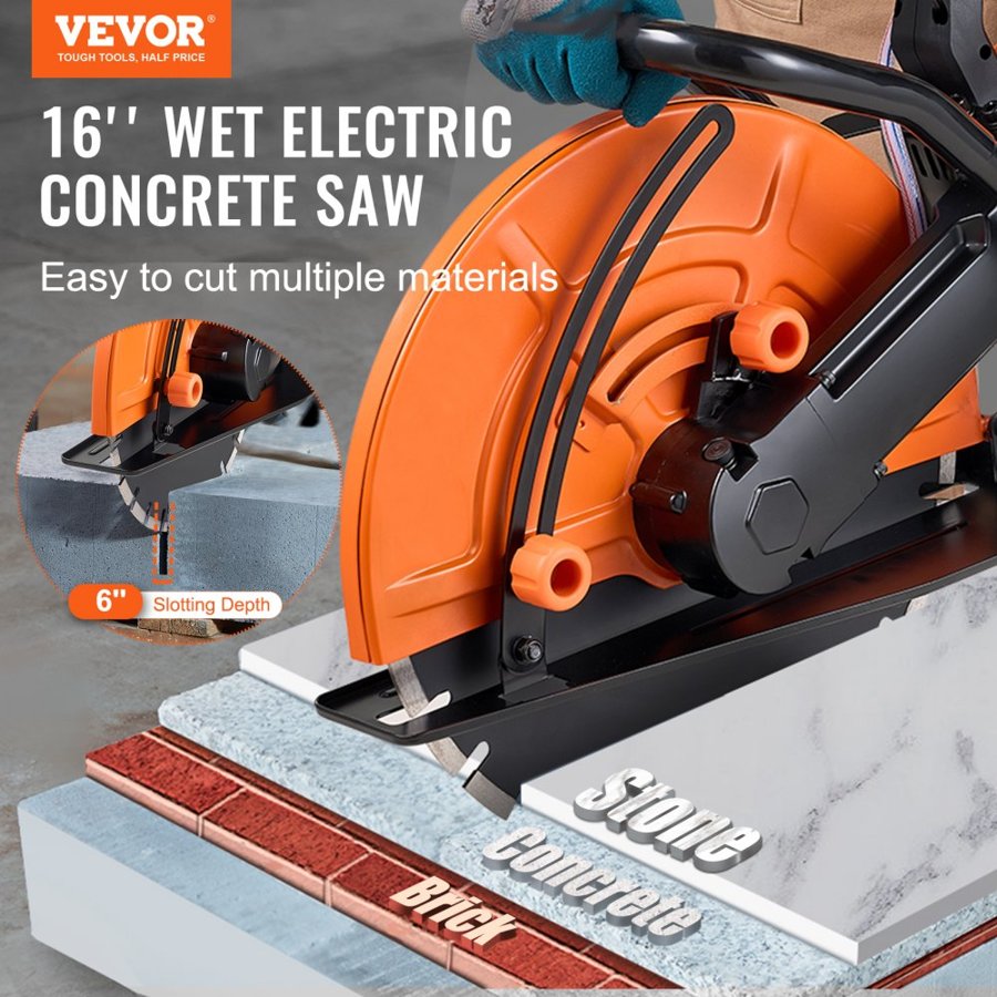 VEVOR 16 Inch Concrete Saw – 3200W, 6" Cutter, 40.6 cm