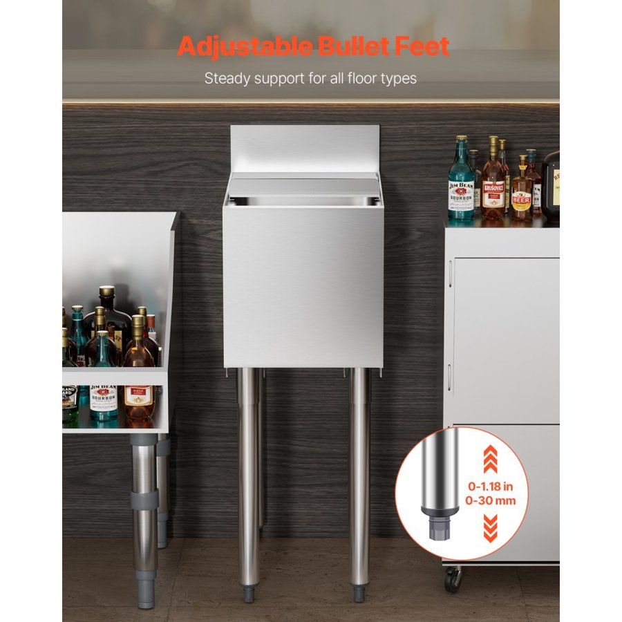 VEVOR Underbar Ice Bin – Stainless Steel Bar Cooler