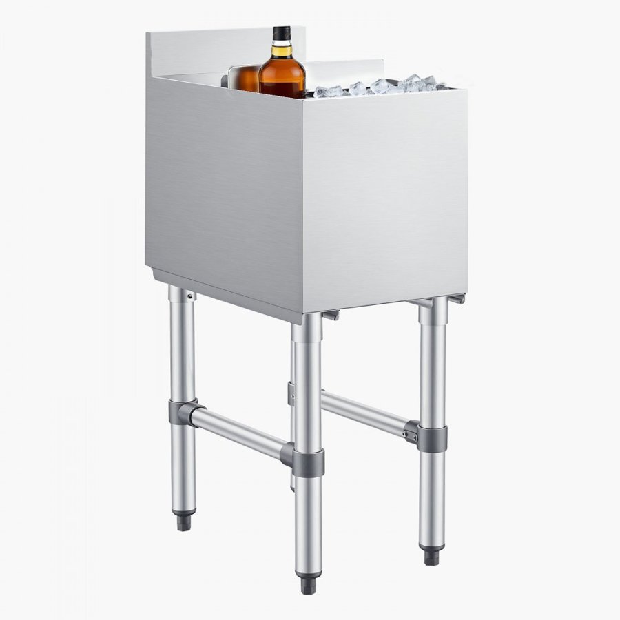 VEVOR Commercial Ice Bin with Lid – 28 L Stainless Steel