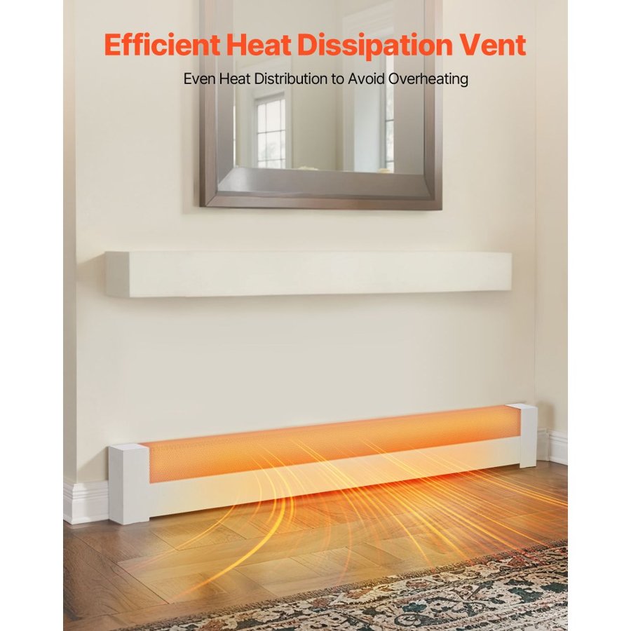 VEVOR Baseboard Heater Covers – 5 ft / 1526 mm Steel