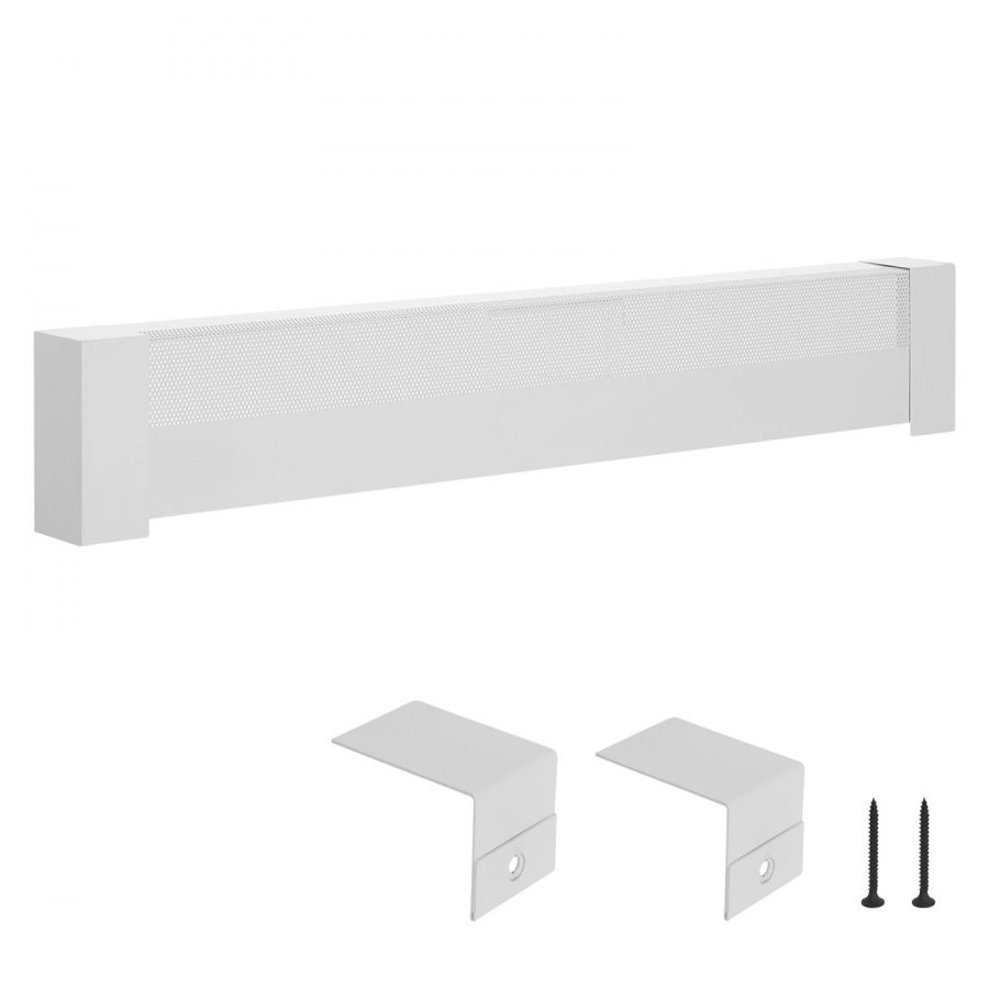 VEVOR Baseboard Heater Replacement Covers – 4 ft Steel White
