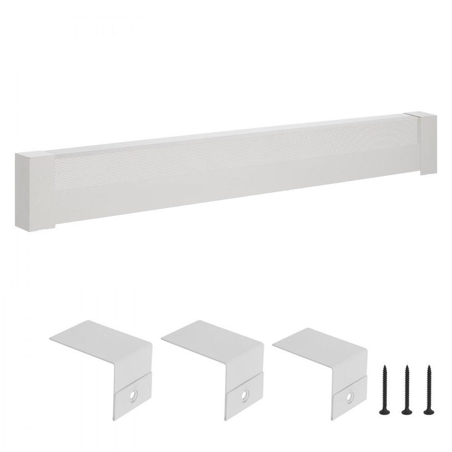 VEVOR Baseboard Heating Covers – 6 ft, Q235A Steel, White