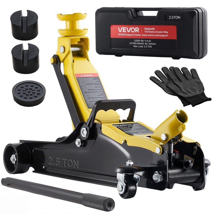 VEVOR 2.5 Ton Low Profile Floor Jack – 85–350 mm Range
