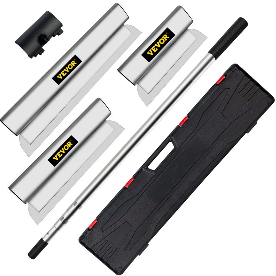 VEVOR Drywall Skimming Blade Putty Knife Combo 25.4/40.6/61 cm Trowel Tool w/ Handle