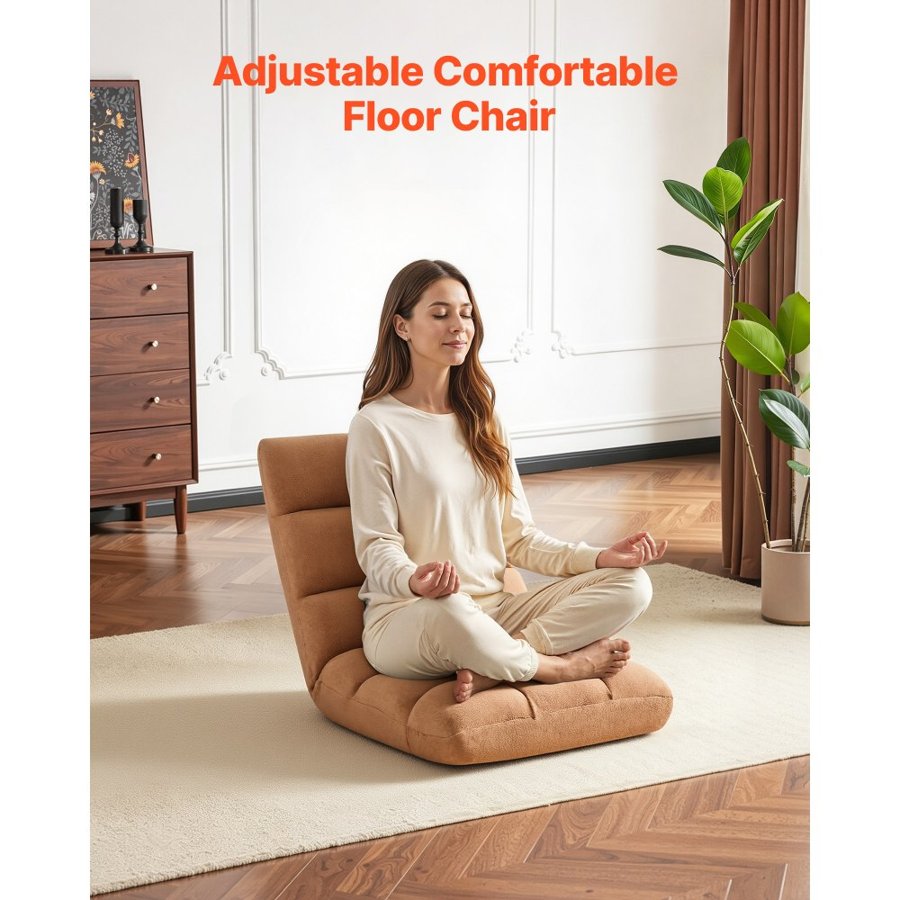 VEVOR Folding Floor Chair – 14 Positions, 102.06 Kg Capacity