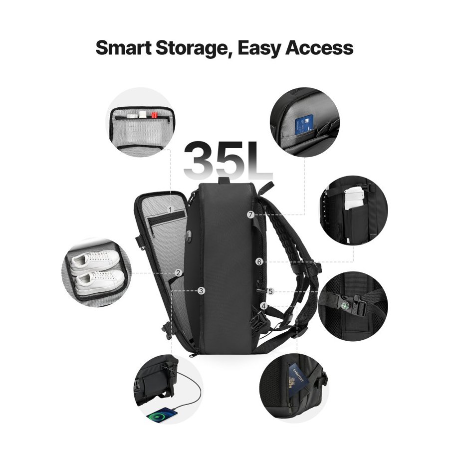 VEVOR Vacuum Travel Backpack With Pump – 35L