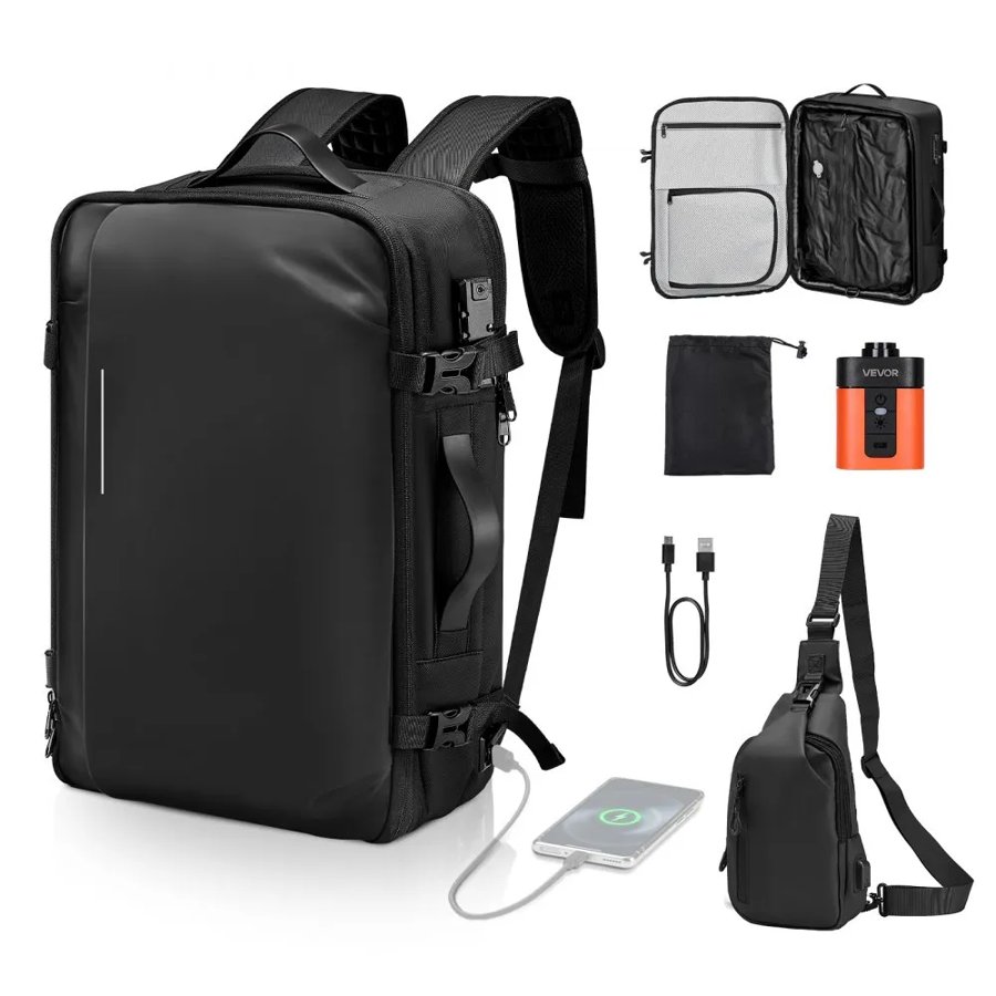 VEVOR Vacuum Seal Travel Backpack – 65L, 1.77 Inch, 3 Modes