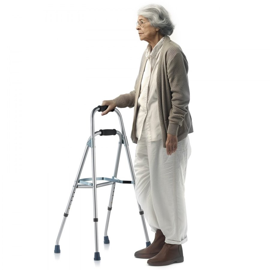 VEVOR Folding Hemi Walker, One Arm Folding Walker for Seniors with 6-Level Adjustable Height, Lightweight Aluminum | Side One-Hand Style Mobility Aid for Elderly Handicapped Disabled, Up to 350LBS