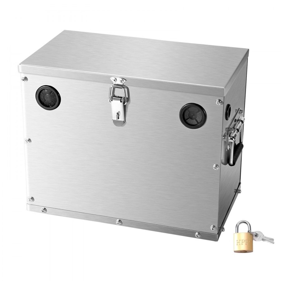 VEVOR Stainless Steel Battery Box – Group 24/31, 12V/24V/36V