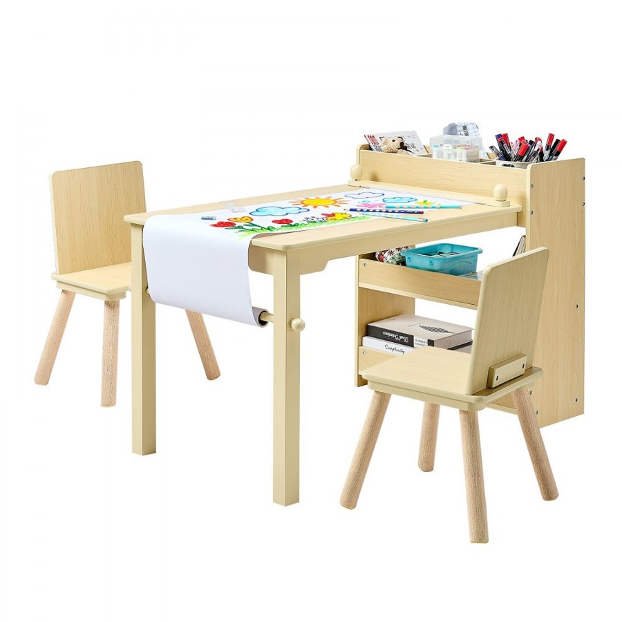 VEVOR Kids Art Table and Chairs – 110LBS, 2 Chairs