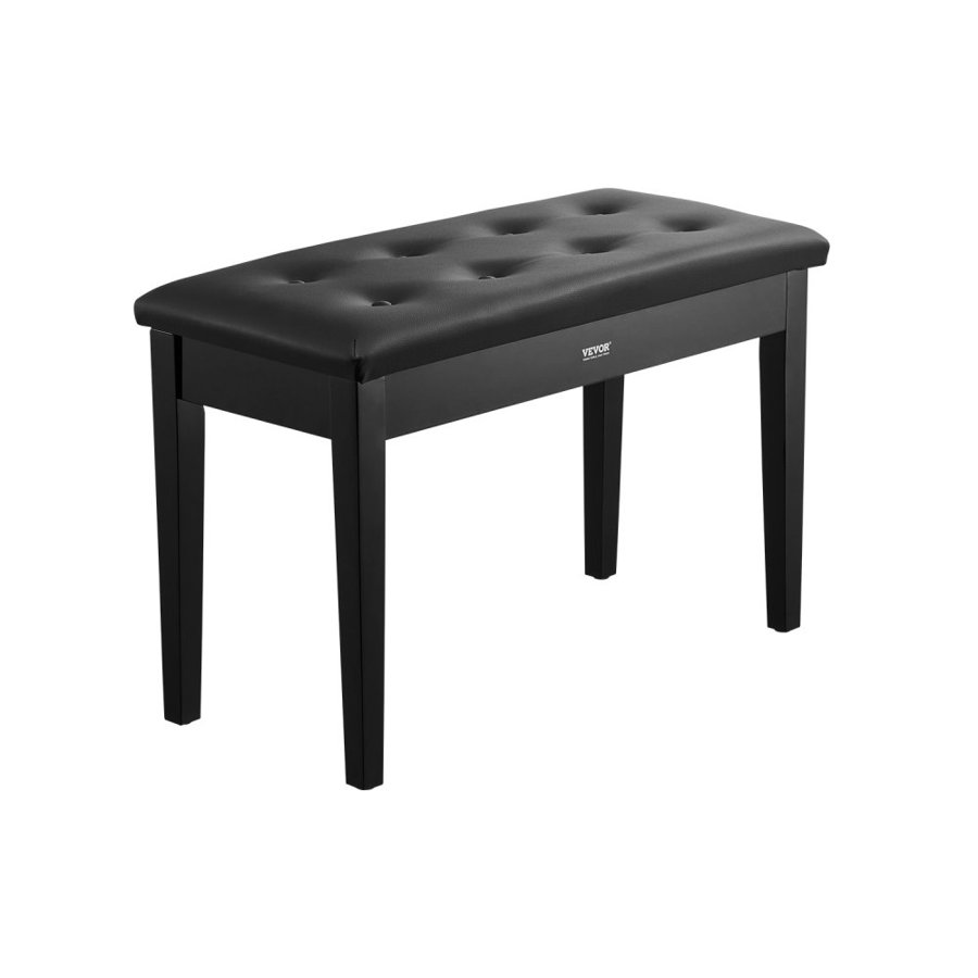 VEVOR Duet Piano Keyboard Bench Storage Padded Seat Wooden Vanity Bookcase Stool 750x355x490mm