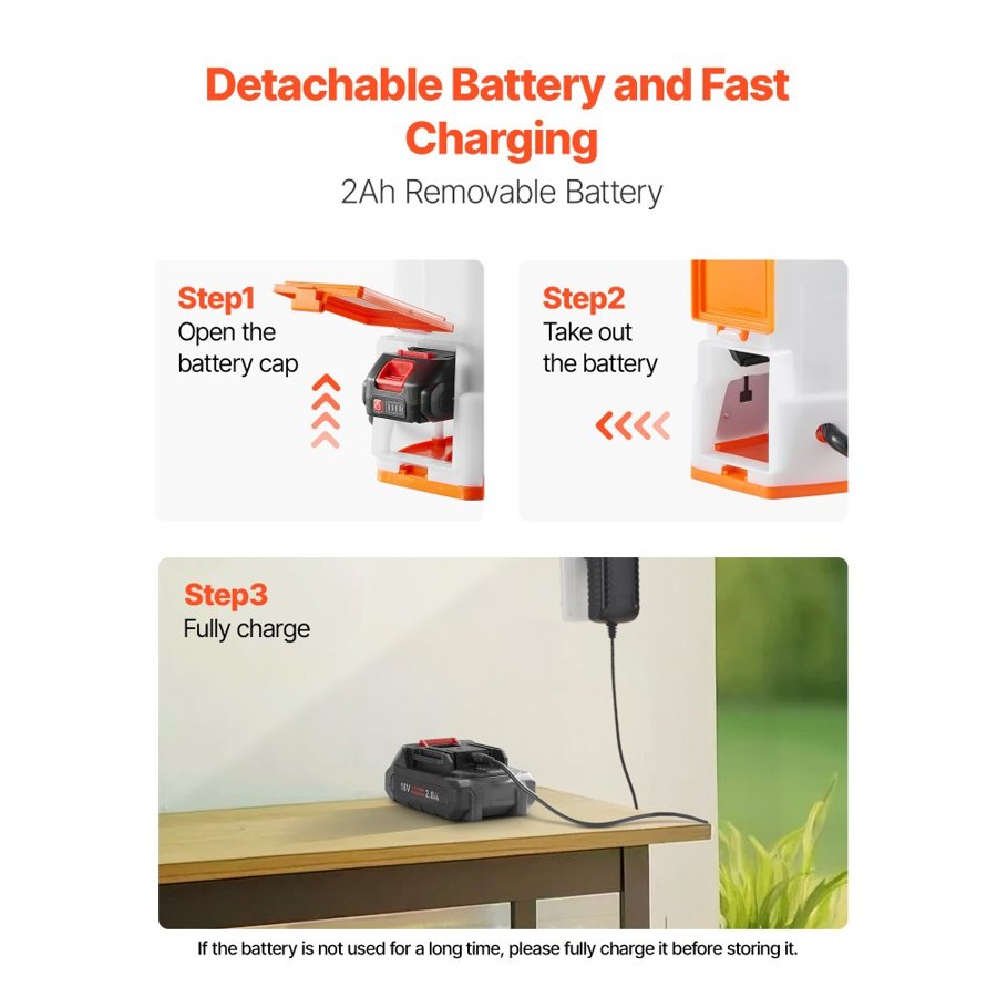VEVOR Lithium Ion Battery Powered Backpack Sprayer – 12L