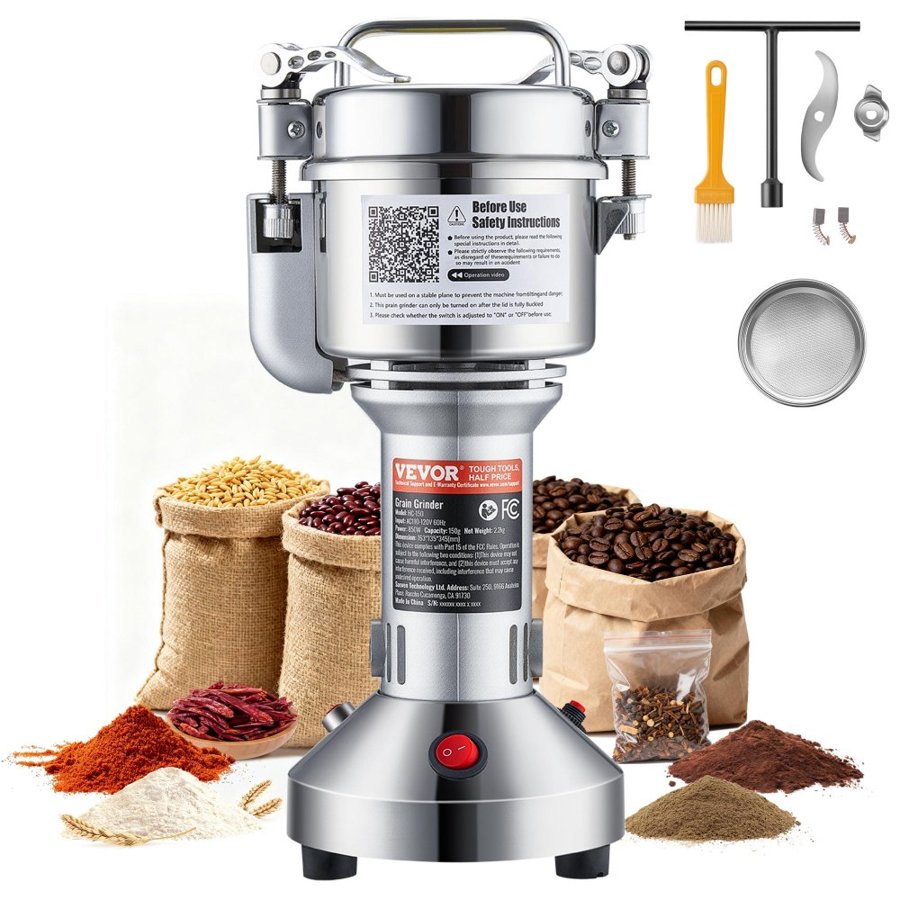 VEVOR Electric Grain Mill Grinder – 850W, 28000 R/Min, 150g