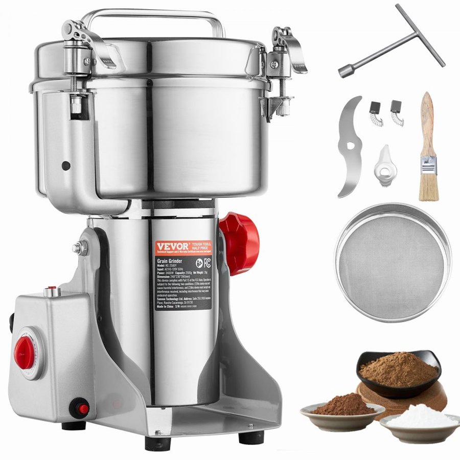 VEVOR Electric Grain Grinder Machine – 3400W, 2500g Swing
