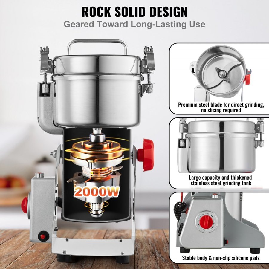 VEVOR Electric Steel Grinder – 2000W, 500g, 28000 RPM